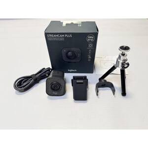 Logitech StreamCam Plus Gray USB-C 1080p 60fps Webcam Autofocus Microphone